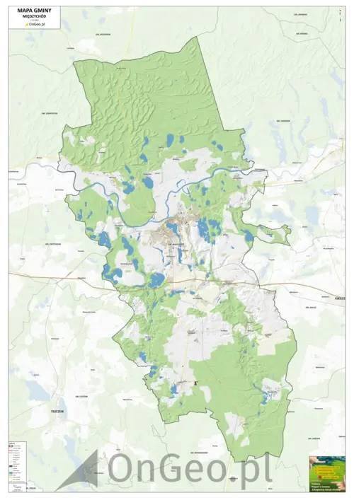 Mapa gminy Międzychód